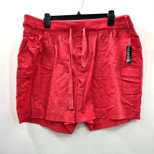 Taxi Pink Flat Front Pull One Beach Casual Preppy Shorts‎ Pants Plus 3X